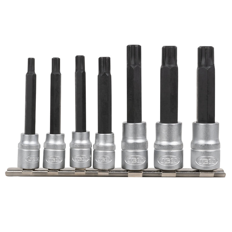 JBM (50980) 7-Piece Set Of Ribe Bits With 1/2" And 3/8" Sockets