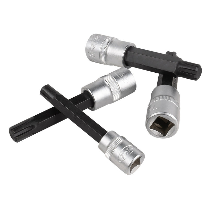 JBM (50980) 7-Piece Set Of Ribe Bits With 1/2" And 3/8" Sockets