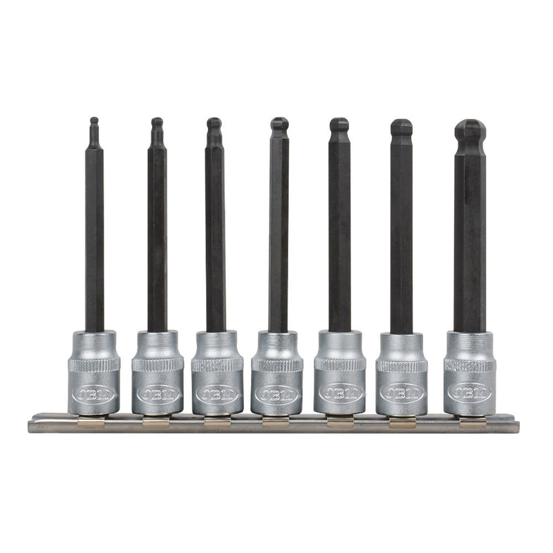 JBM (50982) 7-Piece Set Of Ball-End Allen Bits With 3/8" Socket