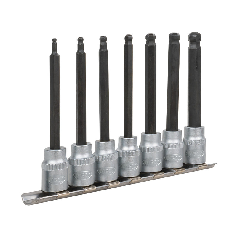 JBM (50982) 7-Piece Set Of Ball-End Allen Bits With 3/8" Socket