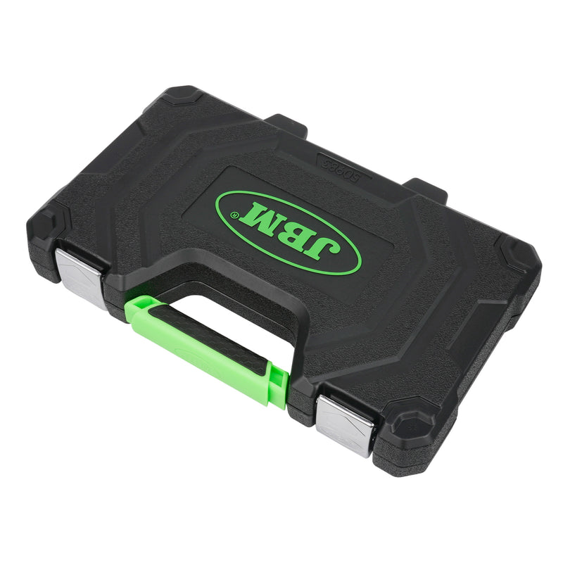 JBM (50983) Estojo de ferramentas com 42 peças, incluindo bits hexagonais de 1/2" e 3/8", de 12 pontas e Torx.