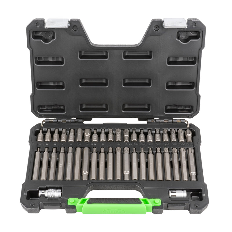 JBM (50985) 42-Piece Tool Case With 1/2" And 3/8" Hex, 12-Point, And Tamper-Proof Torx Bits