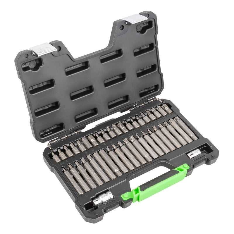 JBM (50985) 42-Piece Tool Case With 1/2" And 3/8" Hex, 12-Point, And Tamper-Proof Torx Bits