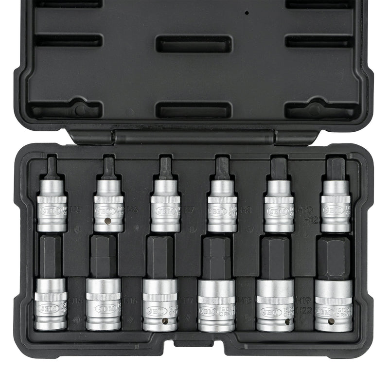 JBM (51260) Conjunto de 12 peças de bits hexagonais de 1/2"
