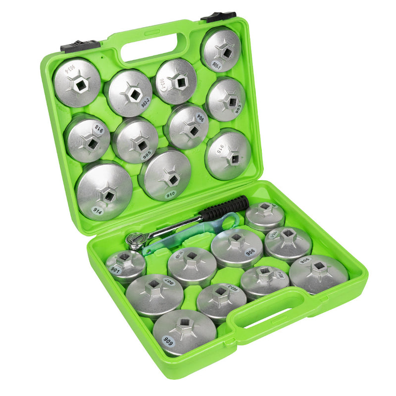 JBM (51332) Conjunto de 23 Chaves de Copo de Filtro de Óleo em Alumínio