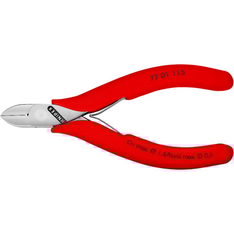 Knipex (77 01 115) Alicate de corte diagonal para electrónica con junta de caja.