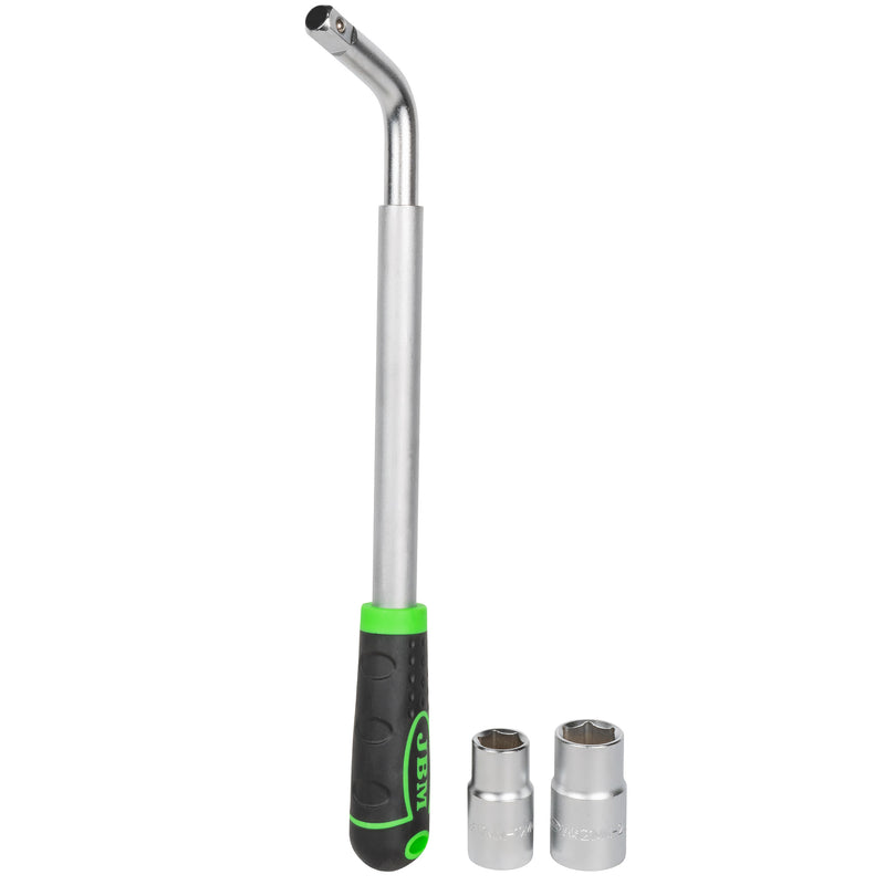 JBM (51416) Llave de rueda telescópica con vasos reversibles 330-490mm