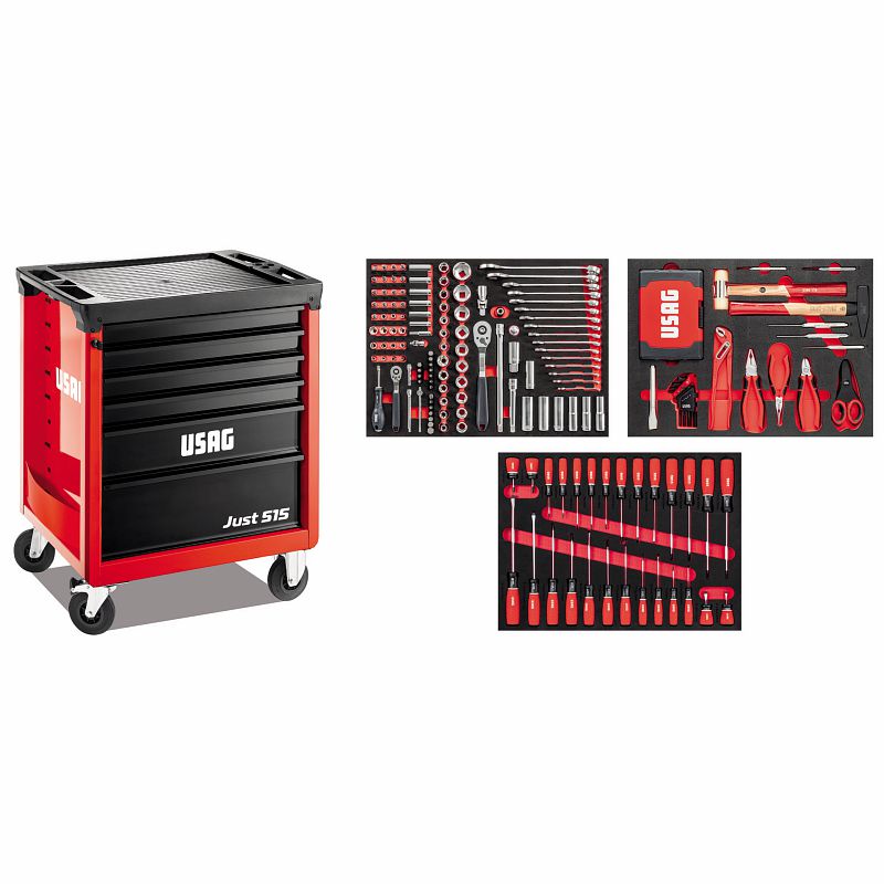 USAG (515 J6SM) Just Roller Cabinet with 495 JSM Maintenance Assortment (265 Pcs)