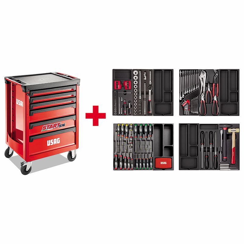 USAG (516 ST6PM) Start Roller Cabinet with Maintenance Assortment 495 PM (157 Pcs.)