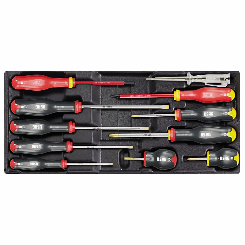 USAG (519/324B) Surtido en bandeja de plástico (11 uds.)