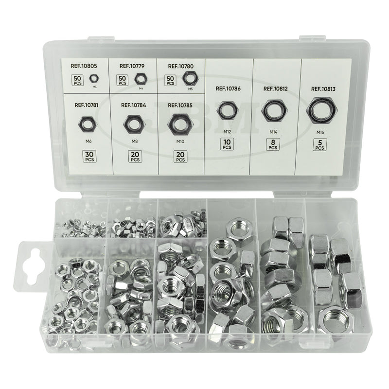 JBM (52028) Nut Case Assortment 243pcs