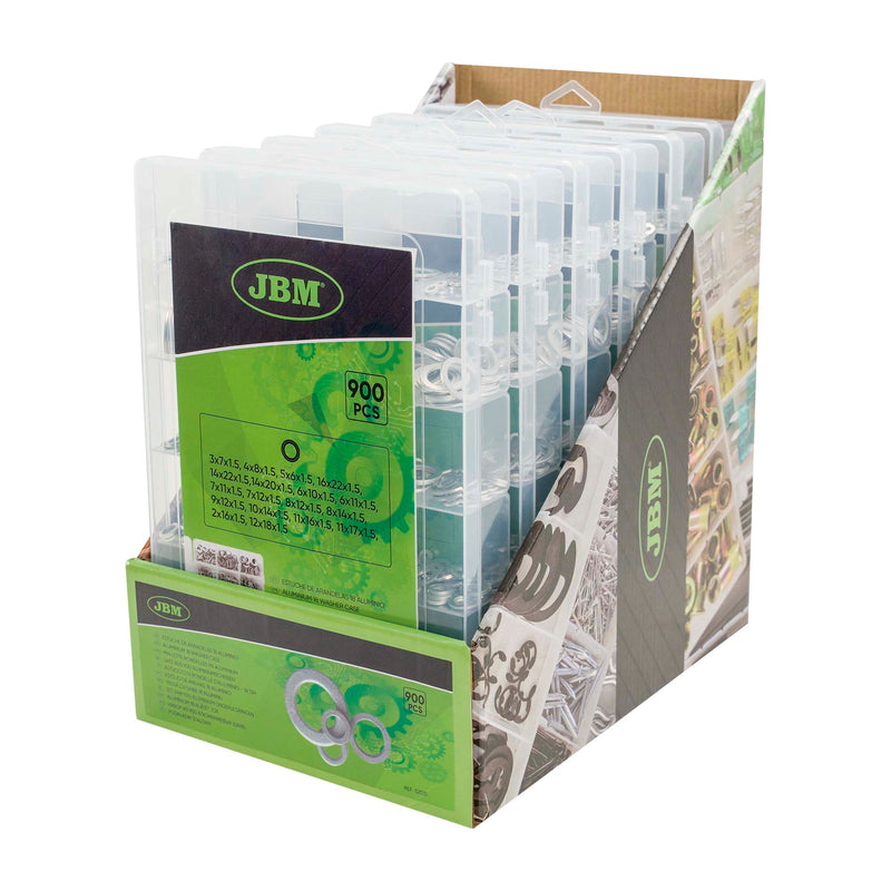 JBM (52031) Aluminium Flat Washer Assortment 900pcs