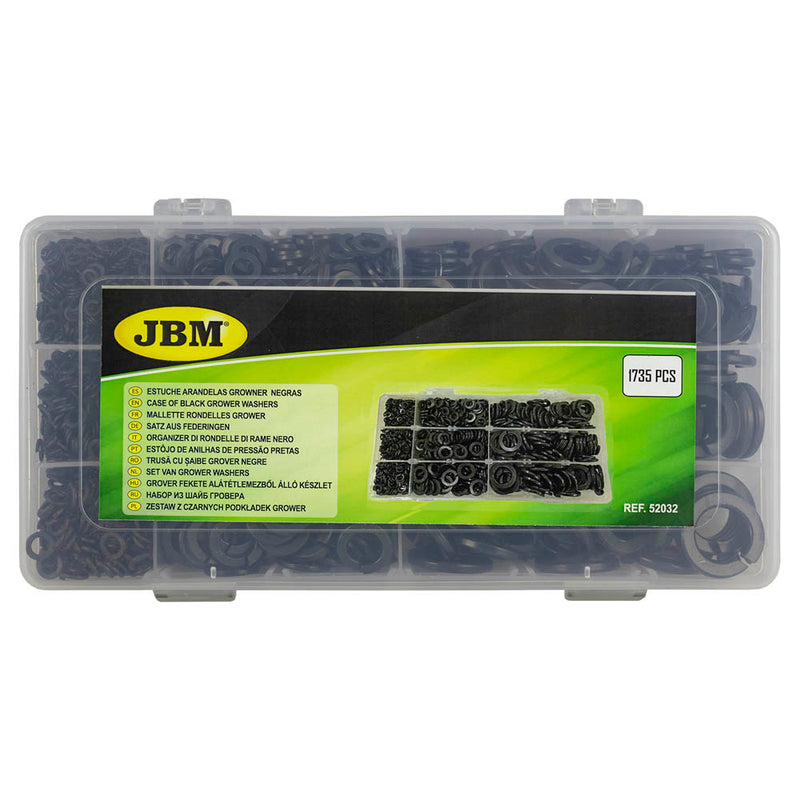 JBM (52032) Conjunto de anilhas pretas para cultivo, 1735 peças