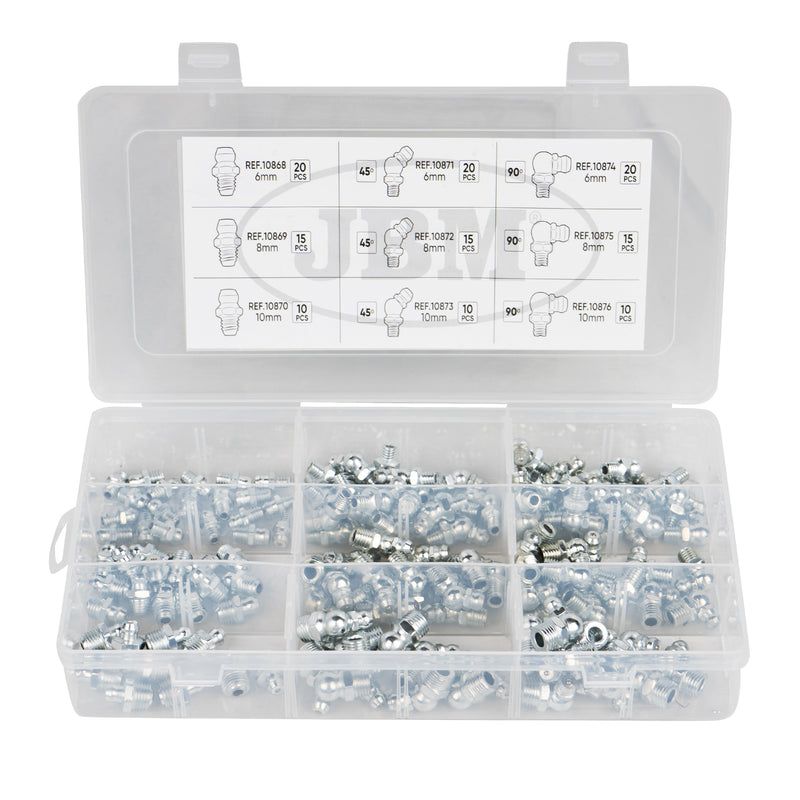 JBM (52033) Grease Nipple Fitting Assorment 135pcs