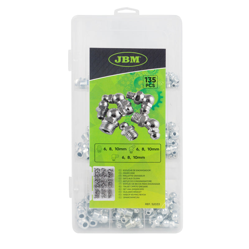 JBM (52033) Grease Nipple Fitting Assorment 135pcs