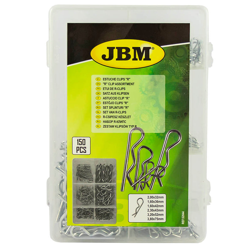 JBM (52044) R-Clip Assortment 150pcs