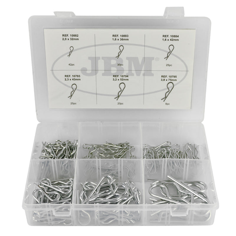 JBM (52044) R-Clip Assortment 150pcs