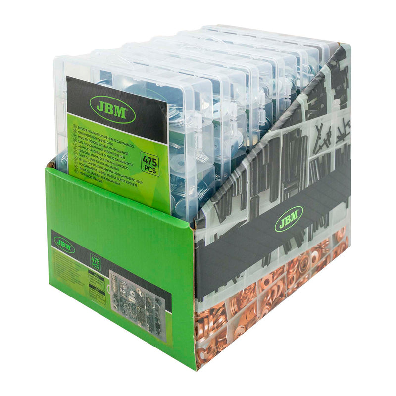 JBM (52158) Galvanized Iron Flat Washer Assortment 475pcs