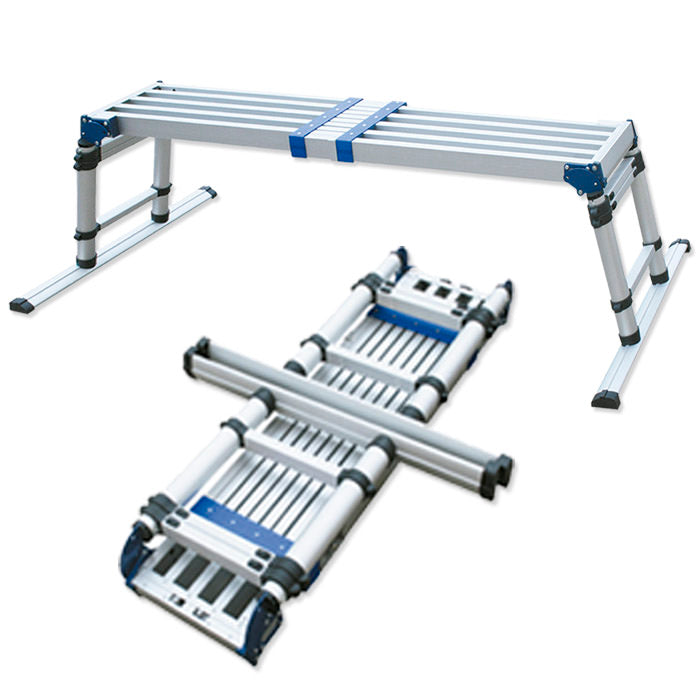 Plataforma de trabajo de aluminio con escalón JBM (52230)