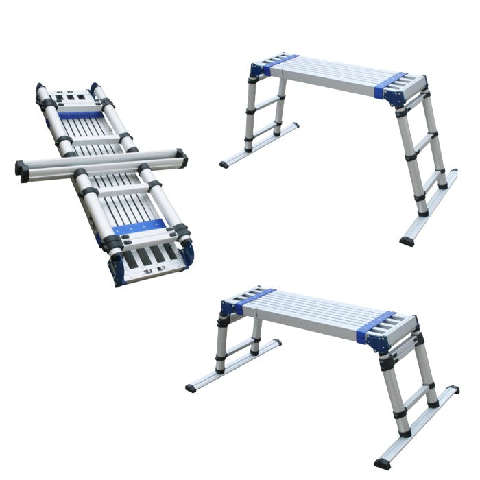 Plataforma de trabajo de aluminio con escalón JBM (52230)