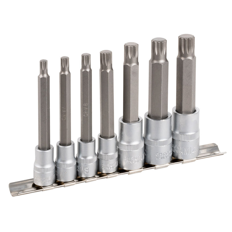 JBM (52320) Juego de 7 piezas de puntas de 12 puntas con vasos de 1/2" y 3/8"