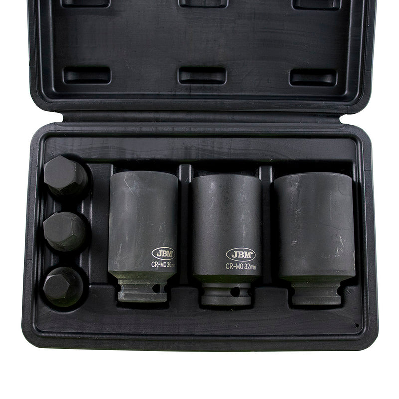 JBM (52337) Jogo de 6 Soquetes de Impacto Hexagonais de 1/2"
