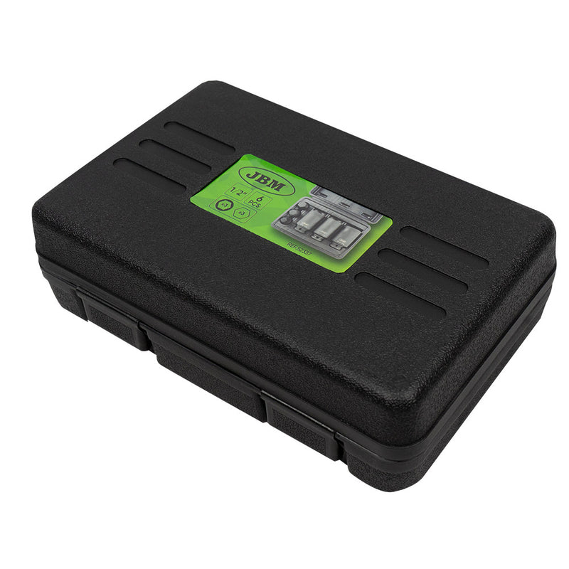 JBM (52337) Jogo de 6 Soquetes de Impacto Hexagonais de 1/2"