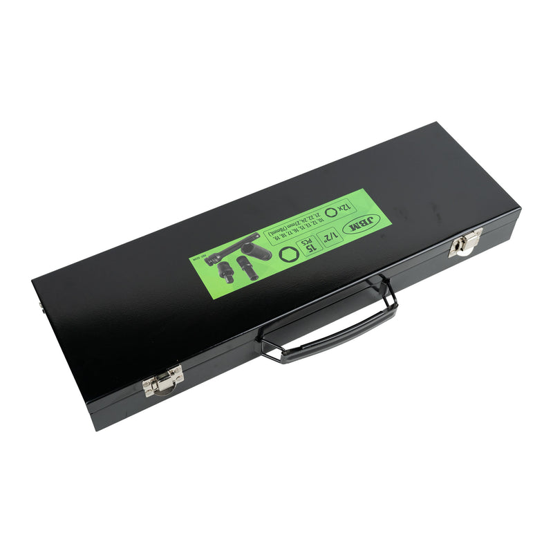 JBM (52346) Jogo de 15 Soquetes de Impacto Profundos Hexagonais de 1/2"