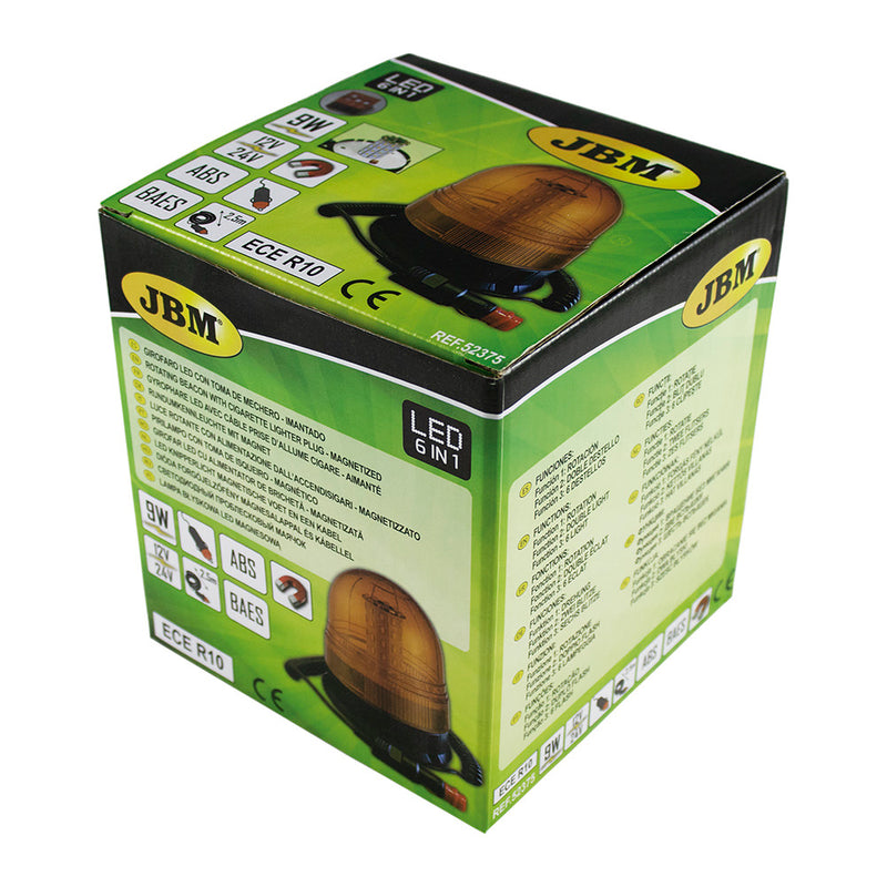 Baliza LED giratoria intermitente JBM (52375) 12-24 V
