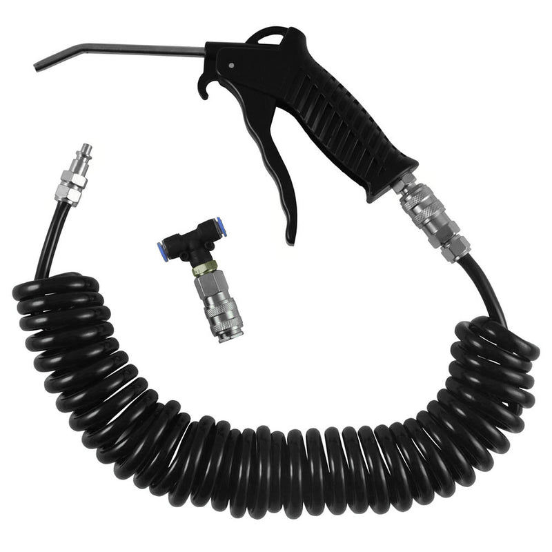 Pistola de aire comprimido JBM (52381) de 3/8" con manguera de retroceso de 5 m