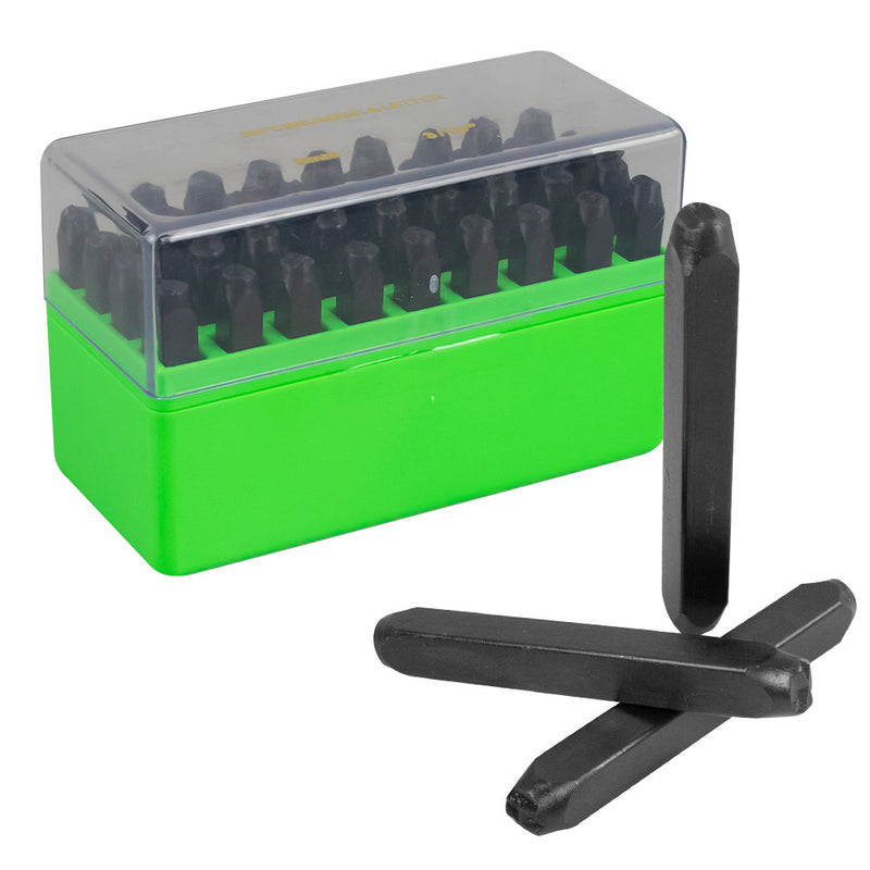 JBM (52422) Juego de letras y números estampados en acero de 5 mm