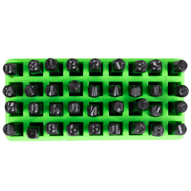 JBM (52422) Juego de letras y números estampados en acero de 5 mm