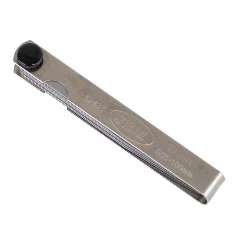 JBM (52433) Galgas de espesores de 20 láminas métricas 0,05-1,0 mm
