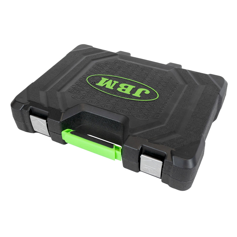 JBM (52550) 75-Piece Tool Case with 1/2" and 3/8" Hex, XZN, Ribe, Torx, and Tamper-Proof Torx Bits