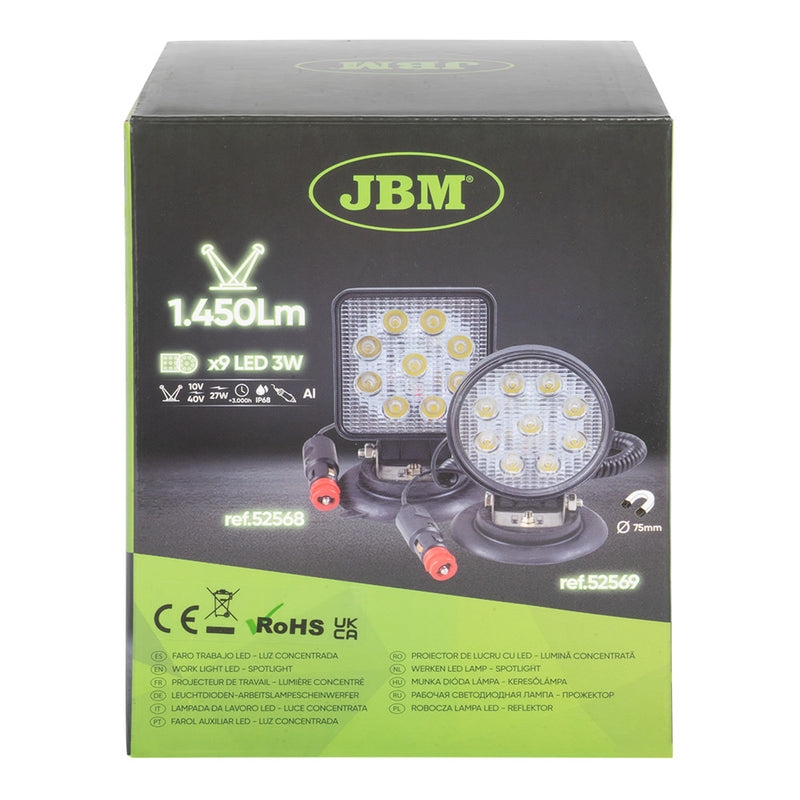 JBM (52568) Luz de Trabalho LED 1450lm - Quadrada