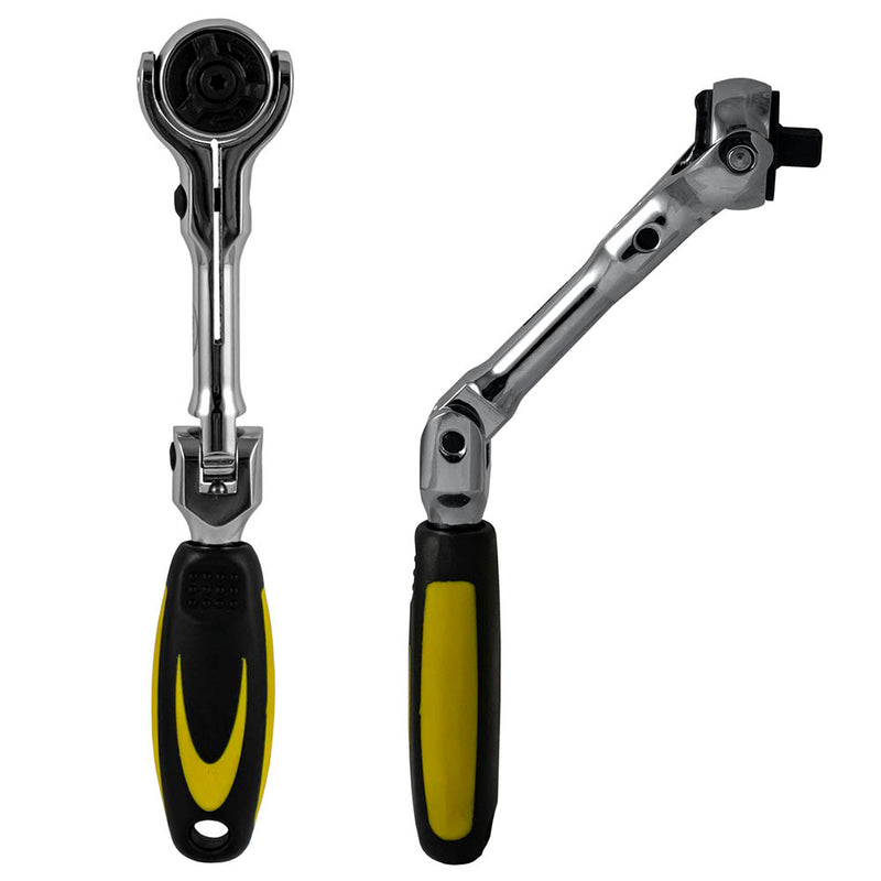 JBM (52587) Trinquete articulado de 1/4" con cabezal de 72 dientes, 172 mm