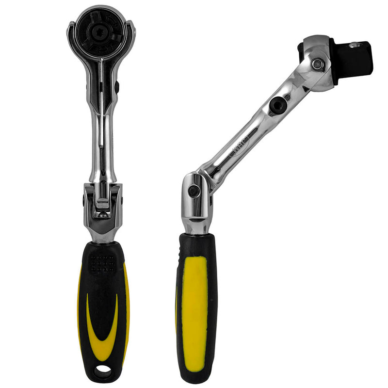 Llave de carraca JBM (52588) de 1/2" con cabezal flexible de 72 dientes y 172 mm