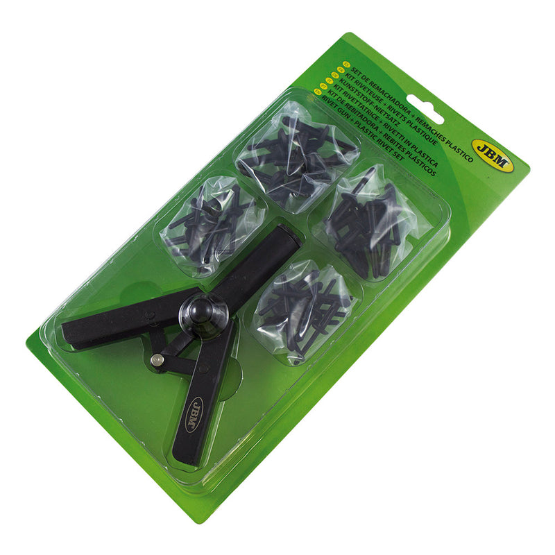 Remachadora JBM (52609) con remaches de plástico