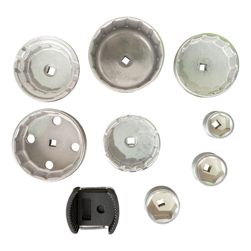 Juego de 9 llaves para filtros de aceite JBM (52615)