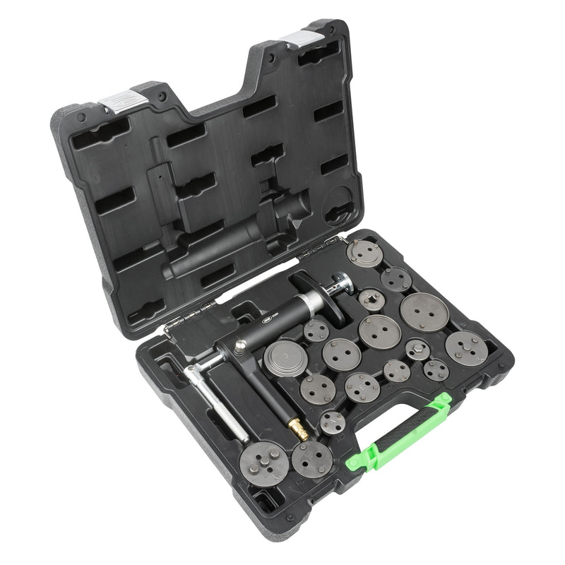 JBM (52636) Juego de 18 herramientas para rebobinado de pistones de freno con herramienta neumática