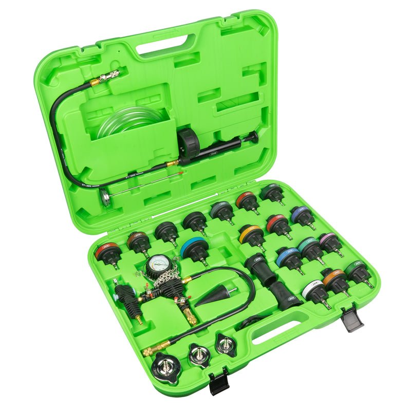 JBM (52687) Juego de 24 probadores de fugas de presión del sistema de refrigeración