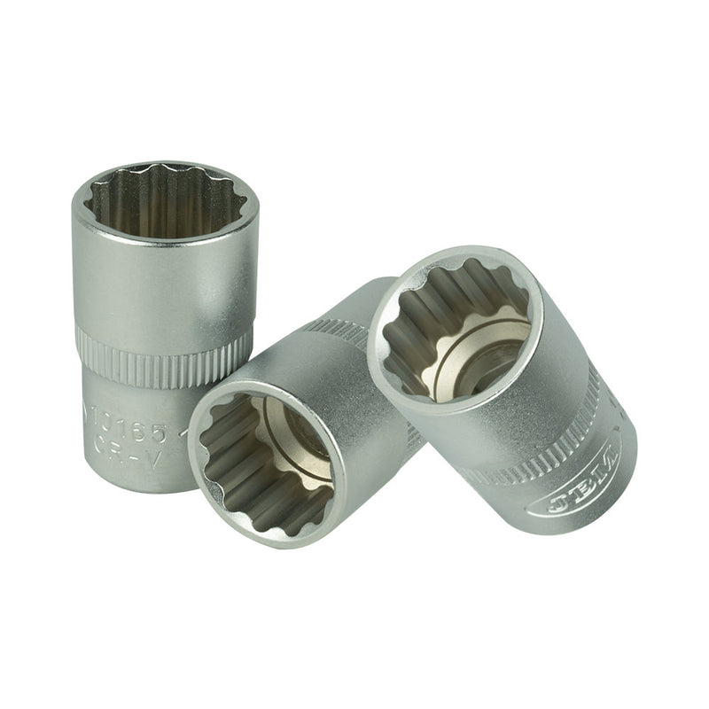 JBM (52716) Jogo de 10 Soquetes de 1/2" com 12 Pontas