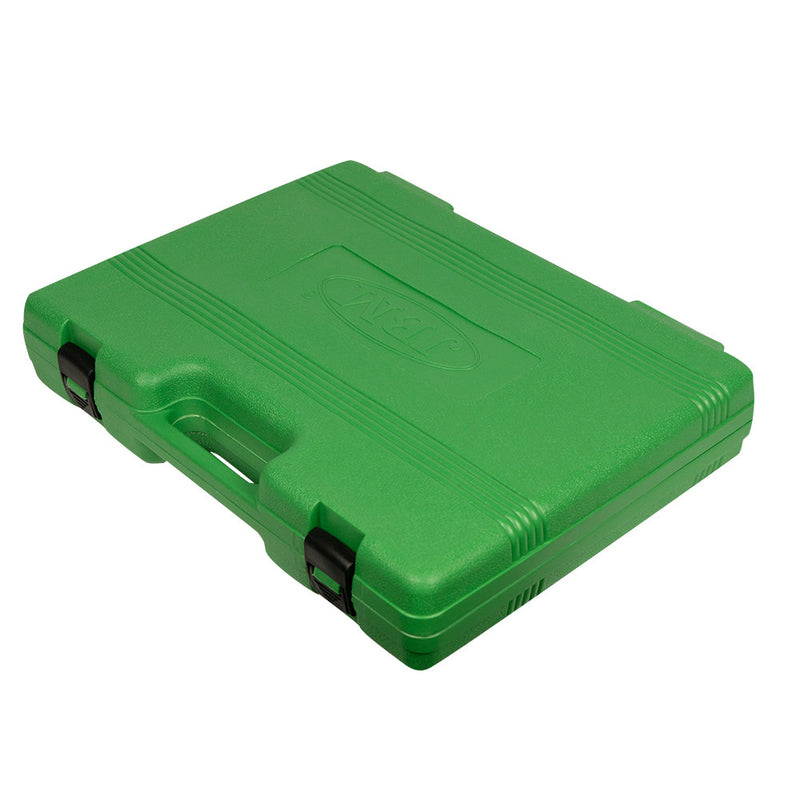 Estojo de ferramentas JBM (52722) com 60 peças e casquilhos estriados de 1/2" e 1/4" – Acabamento zincado