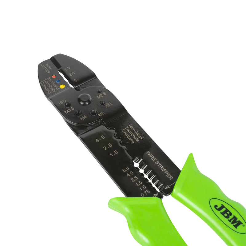 JBM (52761) Alicate de crimpado para terminales aislados y no aislados 9"