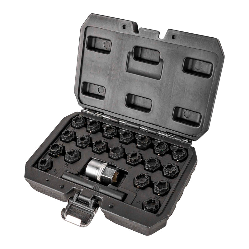 JBM (52823) Juego de 22 vasos para tornillos de seguridad de ruedas para Audi