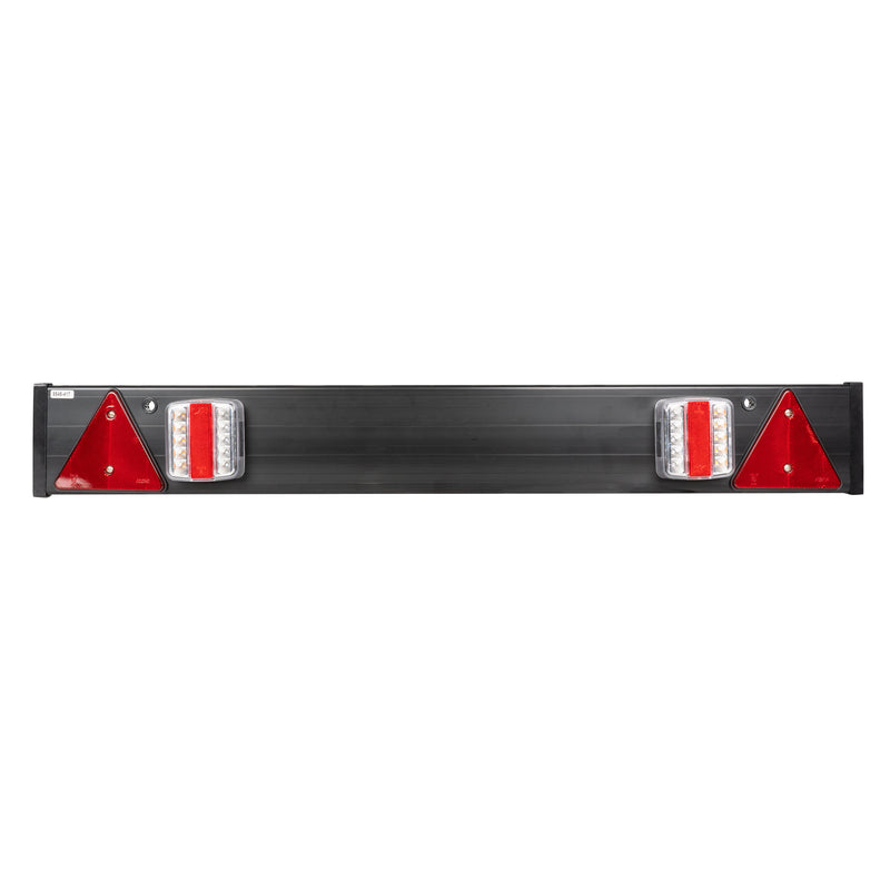 Barra de remolque JBM (52838) con 2 luces traseras y 2 reflectores triangulares de 1100 x 140 mm