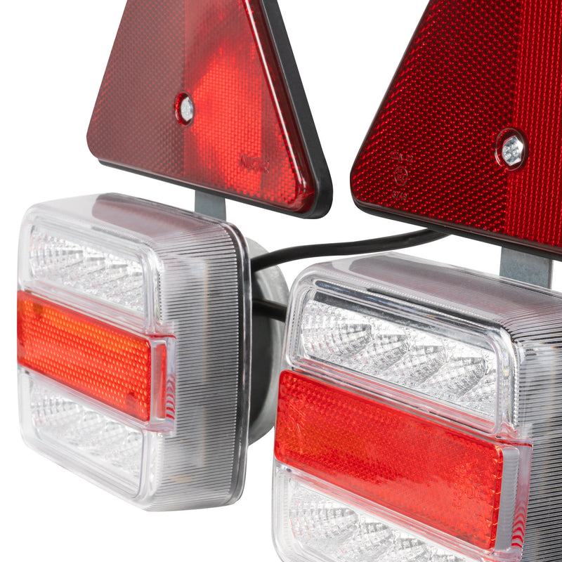 JBM (52839) Juego de 2 luces traseras magnéticas y 2 reflectores triangulares