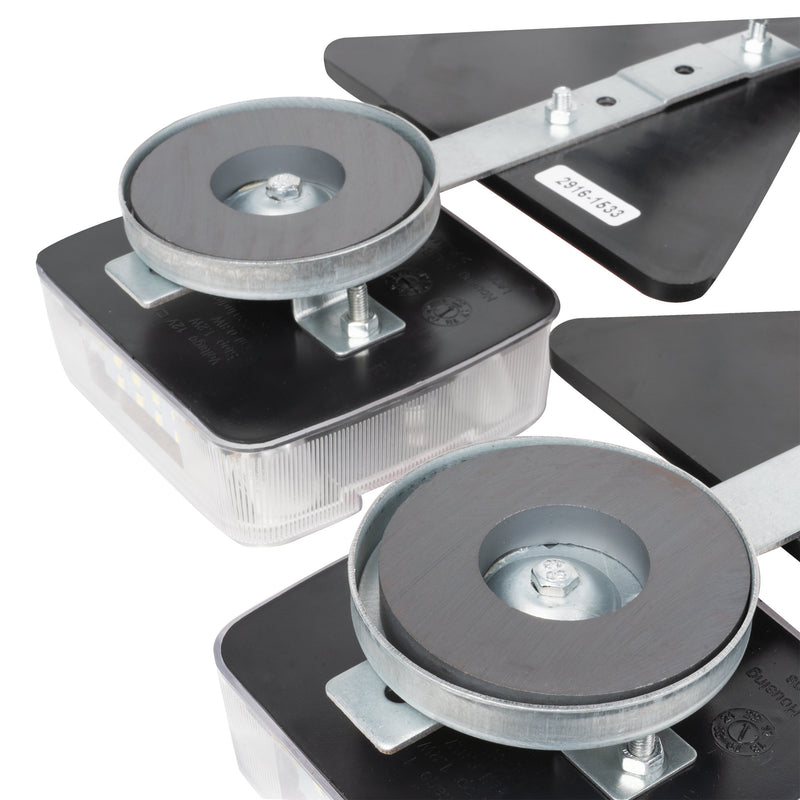 JBM (52839) Juego de 2 luces traseras magnéticas y 2 reflectores triangulares