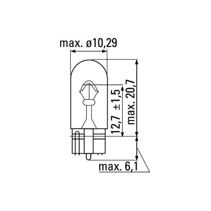 JBM (52860) Lámpara de cuña Obn 12V 3W T10