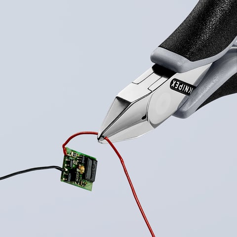 Alicate de corte diagonal eletrónico Knipex (77 42 115 ESD) com junta de encaixe